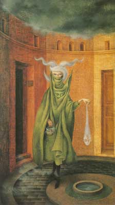 Remedios Varo Woman Leaving the Psychoanalyst oil painting reproduction
