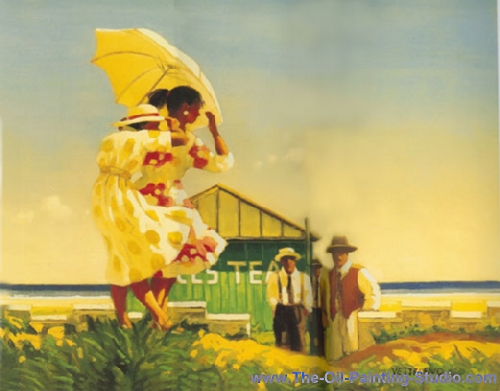 Jack Vettriano A Very Dangerous Beach oil painting reproduction