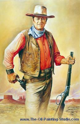  Movie Art - Movie Star Portraits - Big John Wayne painting for sale Wayne1