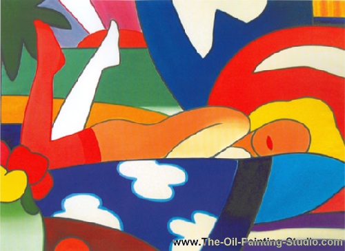 Tom Wesselmann Sunset Nude (Two Legs Up) oil painting reproduction