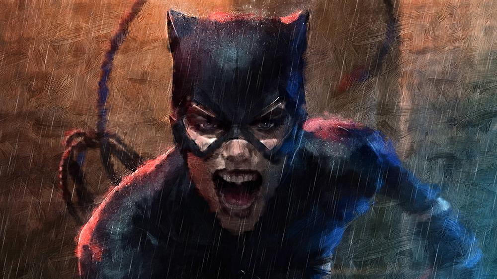 Comic Book Heroes Art - Batman - Catwoman 4 painting for sale bat27