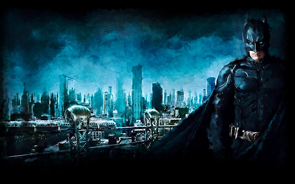 Comic Book Heroes Art - Batman - Gotham painting for sale bat29