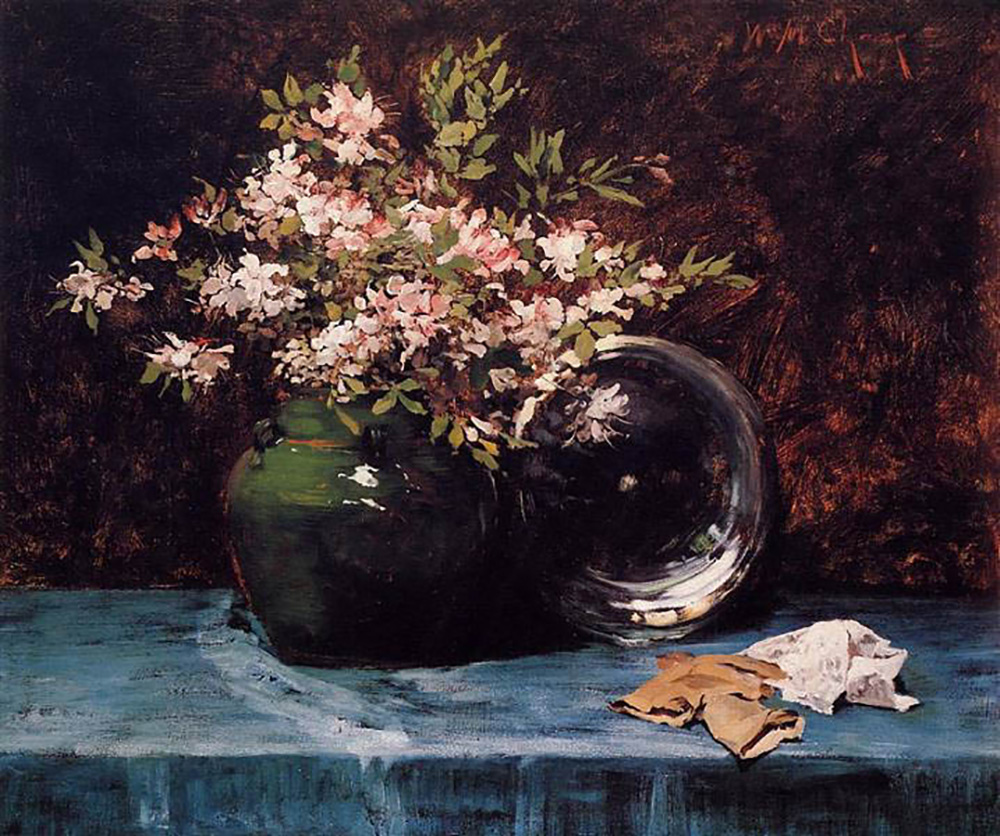 William Merritt Chase Azaleas oil painting reproduction