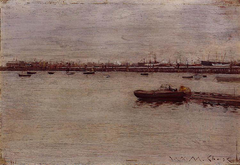 William Merritt Chase Repair Docks Gowanus Pier oil painting reproduction