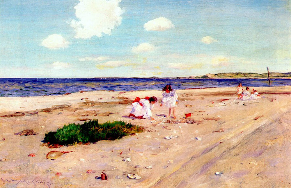 William Merritt Chase Shell Beach At Shinnecock, 1892 oil painting reproduction