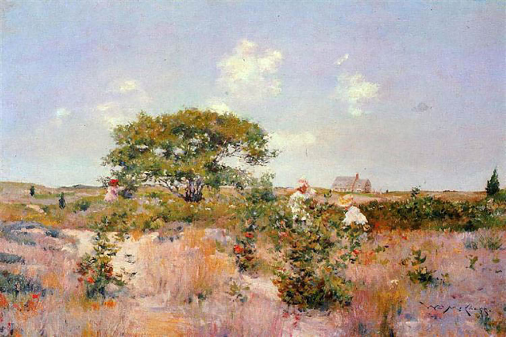 William Merritt Chase Shinnecock Landscape With Figures oil painting reproduction