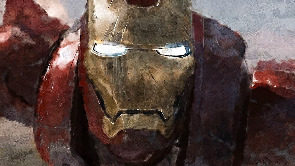 Comic Book Heroes Art - Iron Man - Iron Man Face painting for sale ironman07
