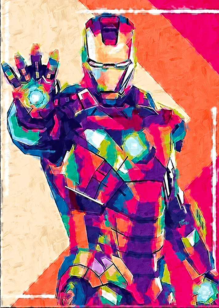 Comic Book Heroes Art - Iron Man - Iron Man Abstract painting for sale ironman08