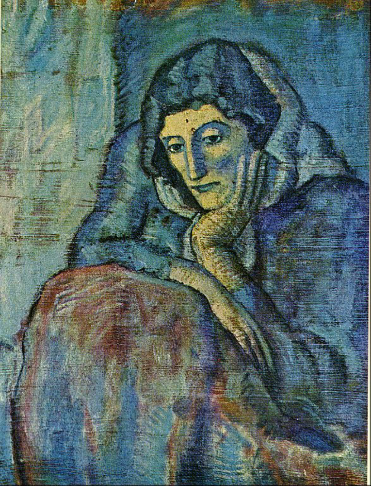 Pablo Picasso Femme dans bleu 1902 oil painting reproduction