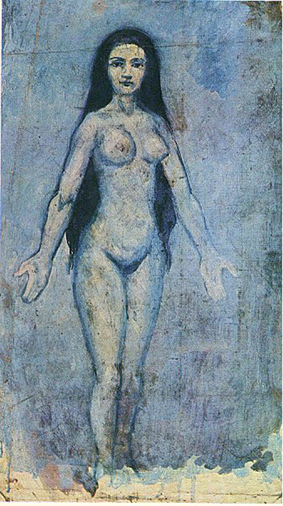 Pablo Picasso Femme nu avec ruisseler cheveux 1902 oil painting reproduction
