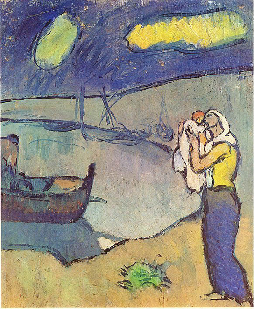 Pablo Picasso Miséreuse accroupie 1902 oil painting reproduction