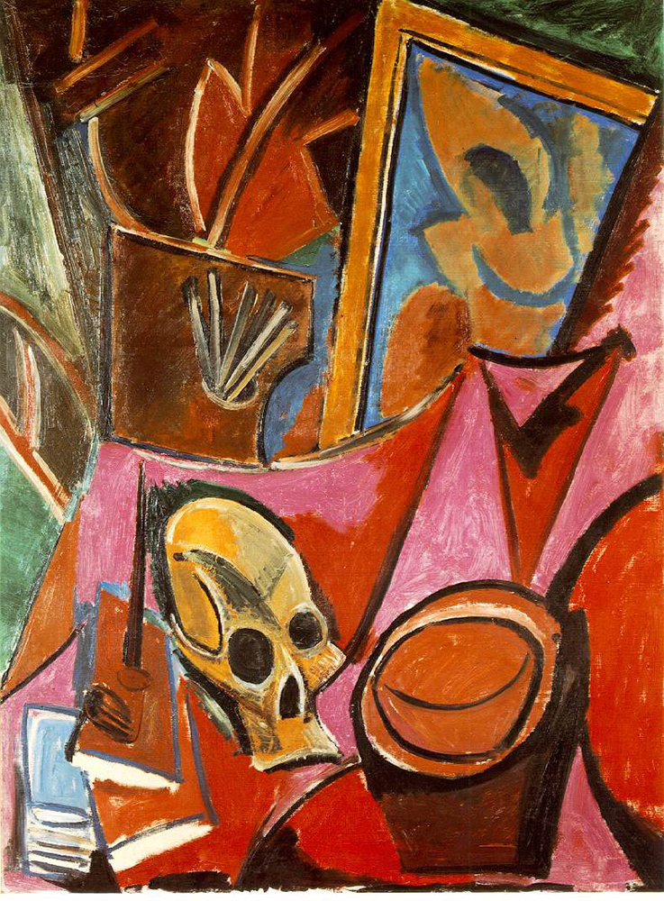 Pablo Picasso Composition avec tête de mort Spring 1908 oil painting reproduction