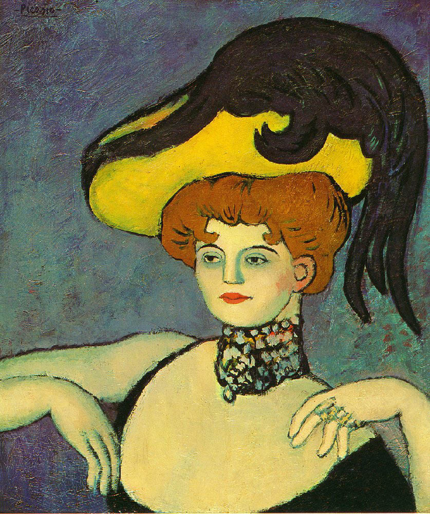 Pablo Picasso Courtisane au collier de gemmes 1901 oil painting reproduction