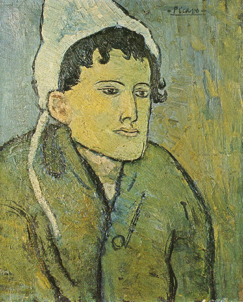 Pablo Picasso Femme dans un bonnet 1901 oil painting reproduction