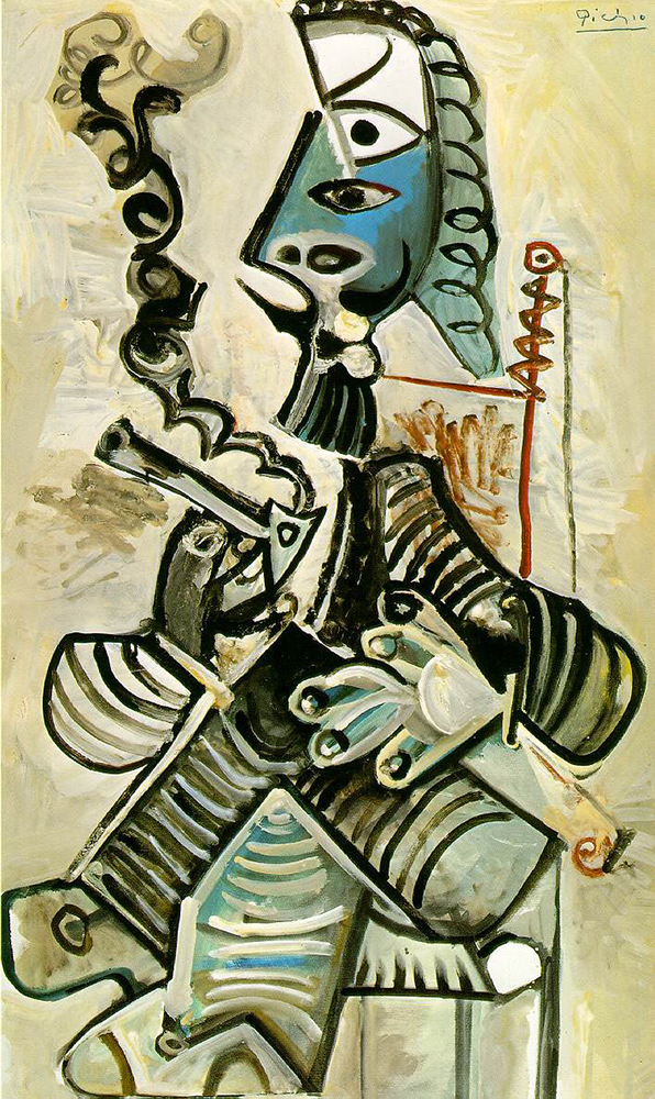 Pablo Picasso Homme qui s'accroupit 16-August 1971 oil painting reproduction