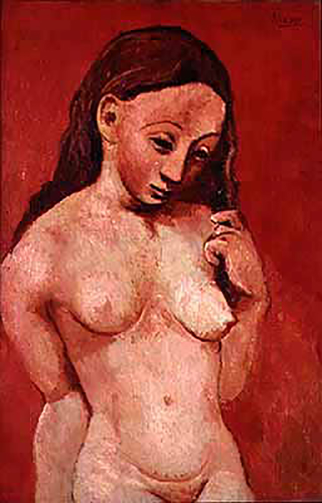 Pablo Picasso Nu sur le Fond Rouge Summer-Fall 1906 oil painting reproduction