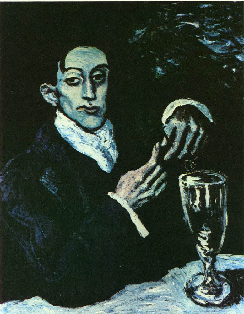 Pablo Picasso Portrait bleu de Angel F de Soto . 1903 oil painting reproduction