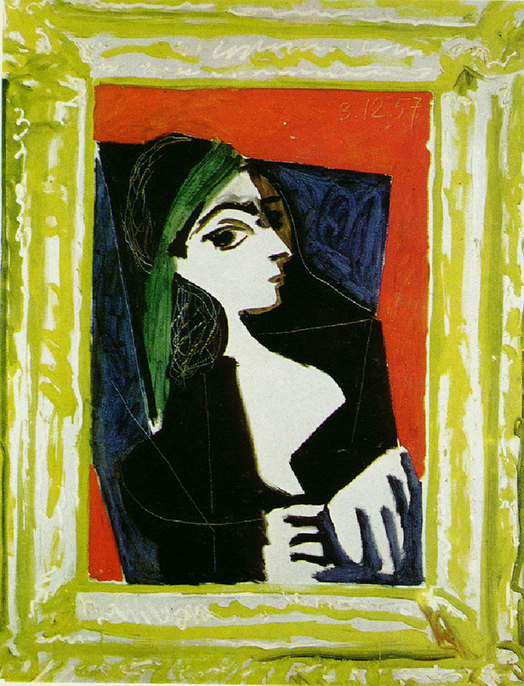 Pablo Picasso Portrait de Jacqueline 3-December 1957 oil painting reproduction