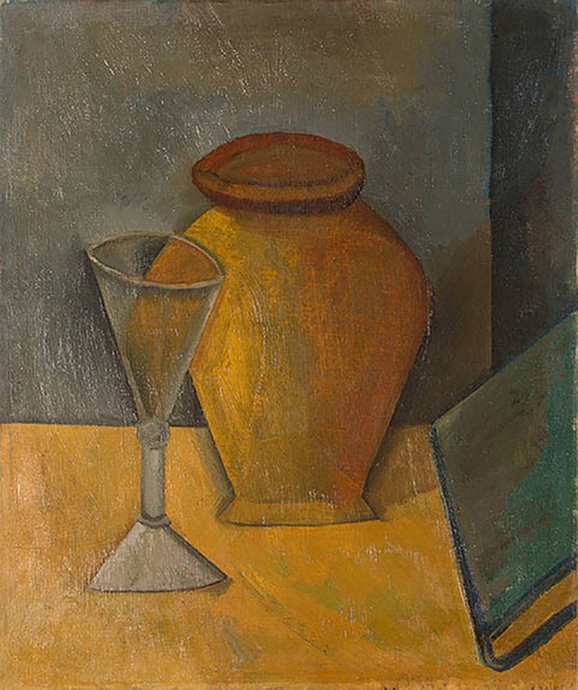 Pablo Picasso Pot, Glass and Book , 1908 oil painting reproduction