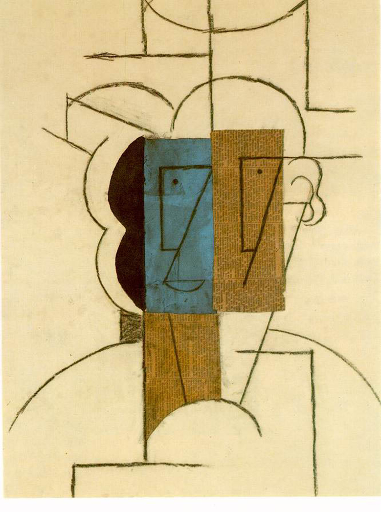 Pablo Picasso Tête d'homme au chapeau December 1912 oil painting reproduction