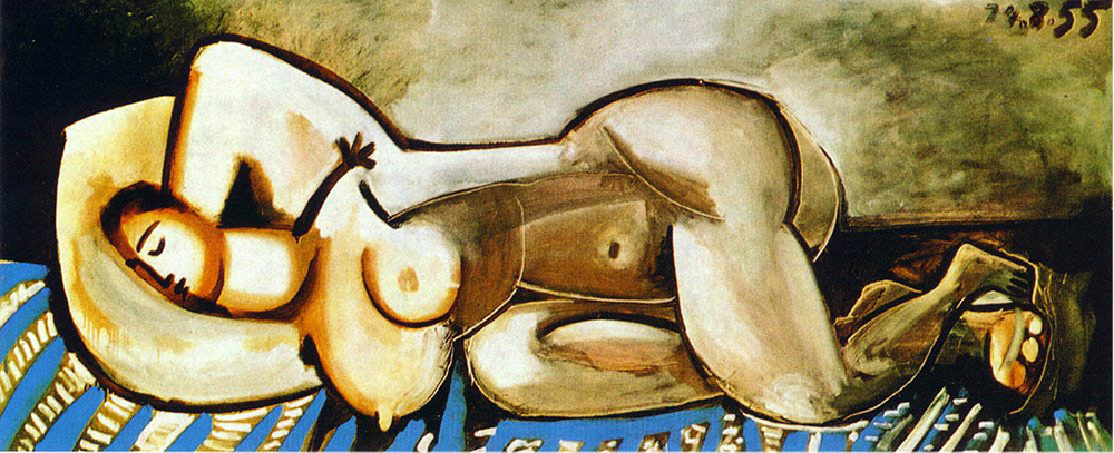 Pablo Picasso Femme nue allongée. Summer 1955.  oil painting reproduction