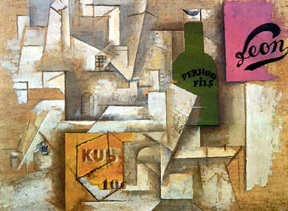 Pablo Picasso Paysage aux affiches. Summer 1912 oil painting reproduction