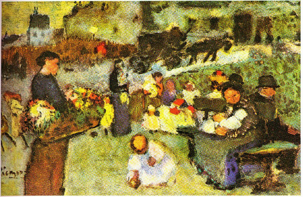 Pablo Picasso Vendeur de fleurs. 1901 oil painting reproduction