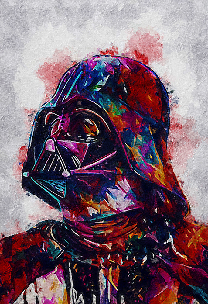  Movie Art - Stars Wars - Abstract Darth Vader 2 painting for sale starwars05