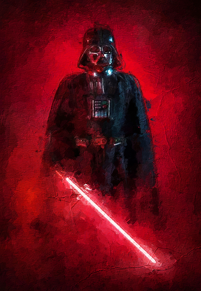  Movie Art - Stars Wars - Darth Vader with Light Saber 1 painting for sale starwars10