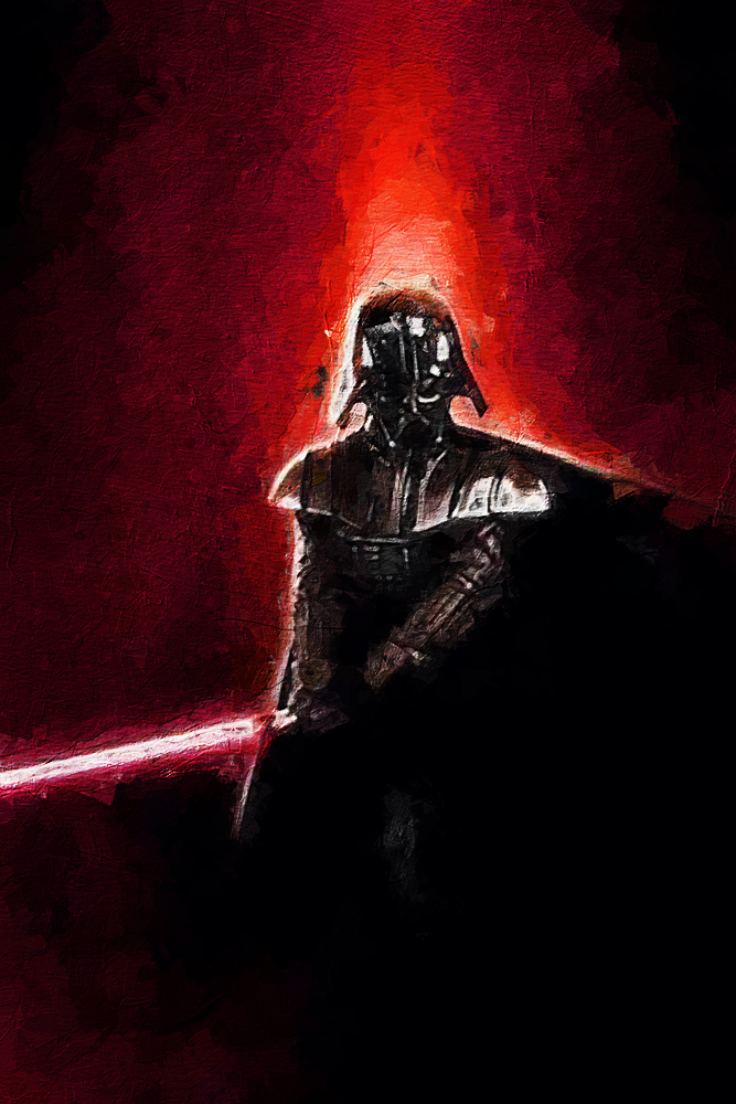  Movie Art - Stars Wars - Darth Vader with Light Saber 3 painting for sale starwars12