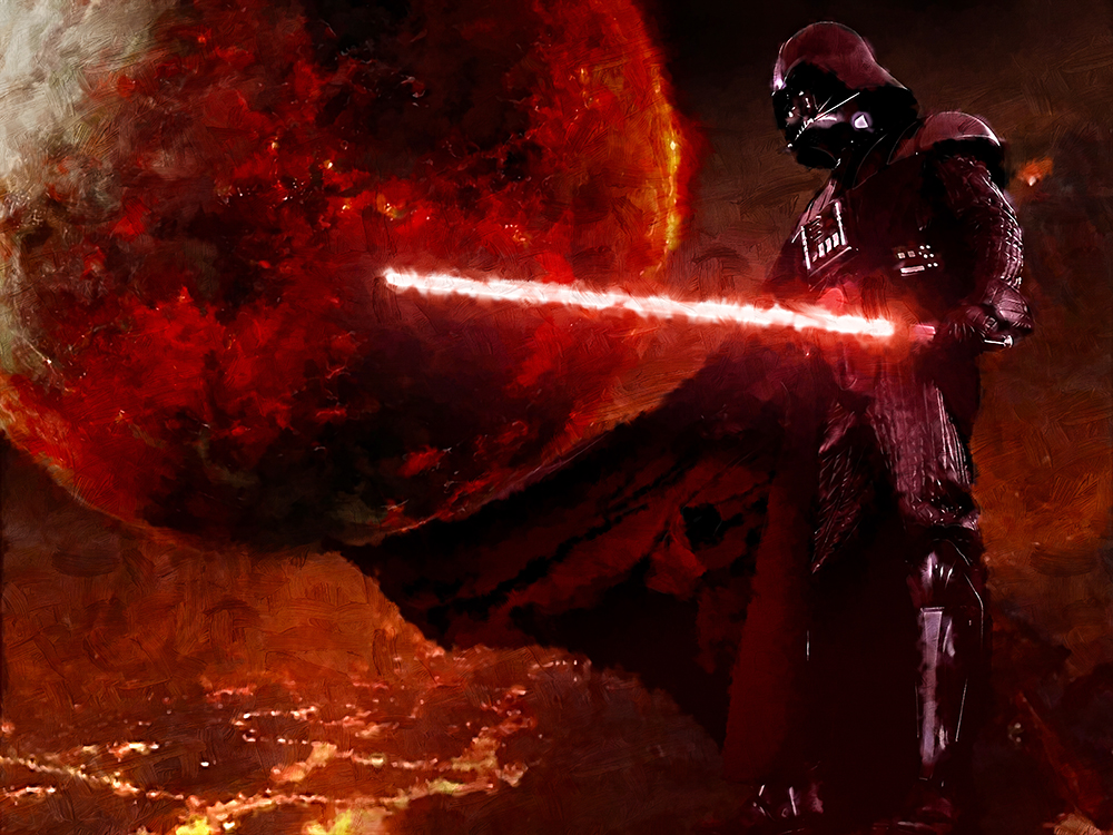  Movie Art - Stars Wars - Darth Vader with Light Saber 5 painting for sale starwars14