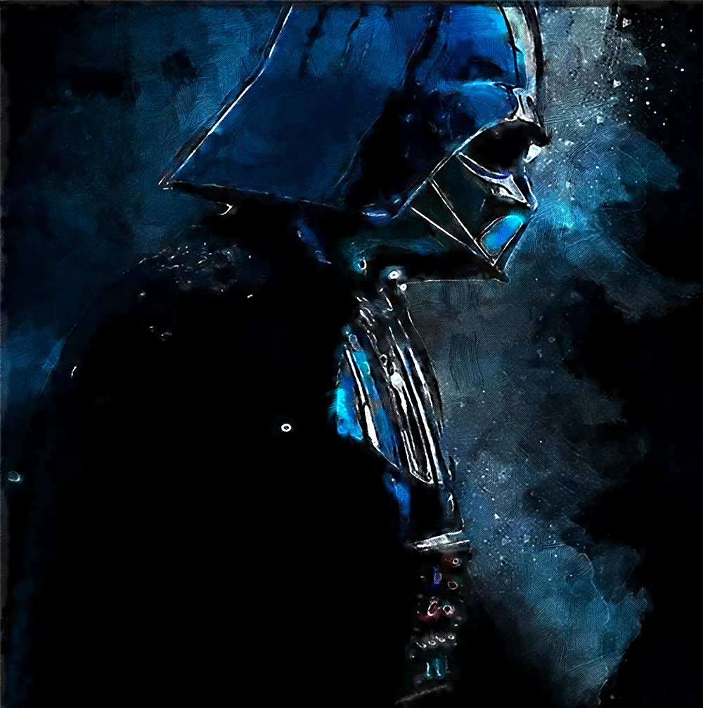  Movie Art - Stars Wars - Darth Vader Profile painting for sale starwars22