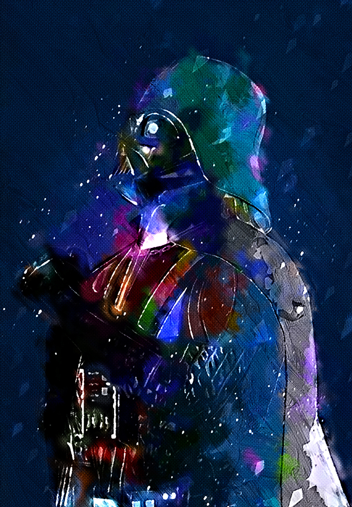  Movie Art - Stars Wars - Multicolored Darth painting for sale starwars23