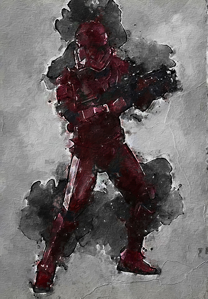  Movie Art - Stars Wars - Abstract Stormtrooper painting for sale starwars400