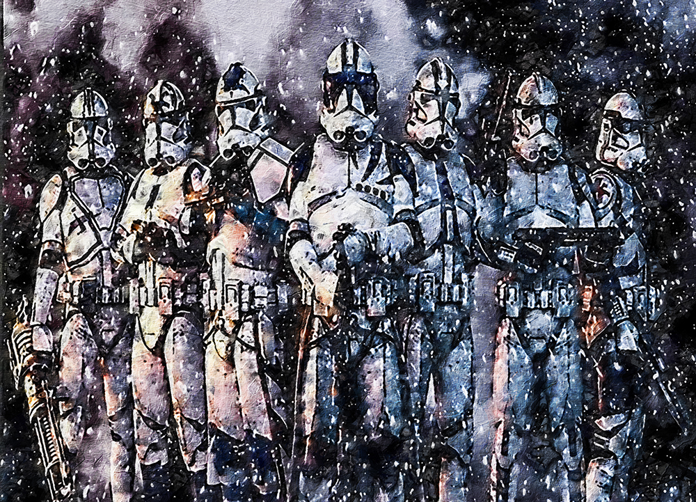  Movie Art - Stars Wars - Group of Stormtroopers painting for sale starwars404