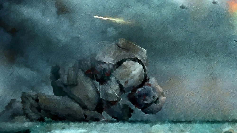  Movie Art - Stars Wars - Stormtrooper Down painting for sale starwars406