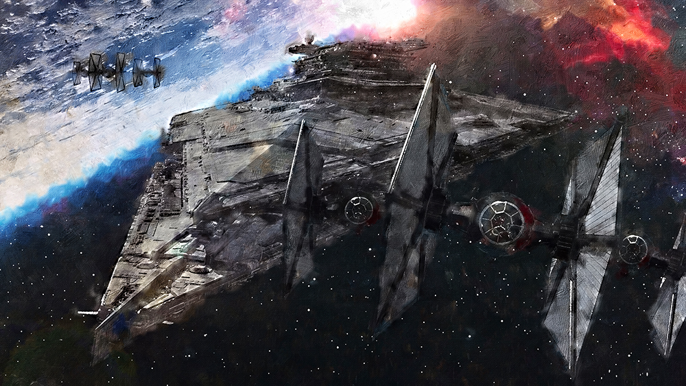  Movie Art - Stars Wars - Super Star Destroyer painting for sale starwars506