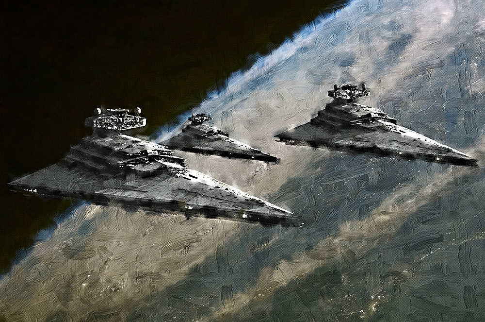  Movie Art - Stars Wars - Super Star Destroyer 2 painting for sale starwars507
