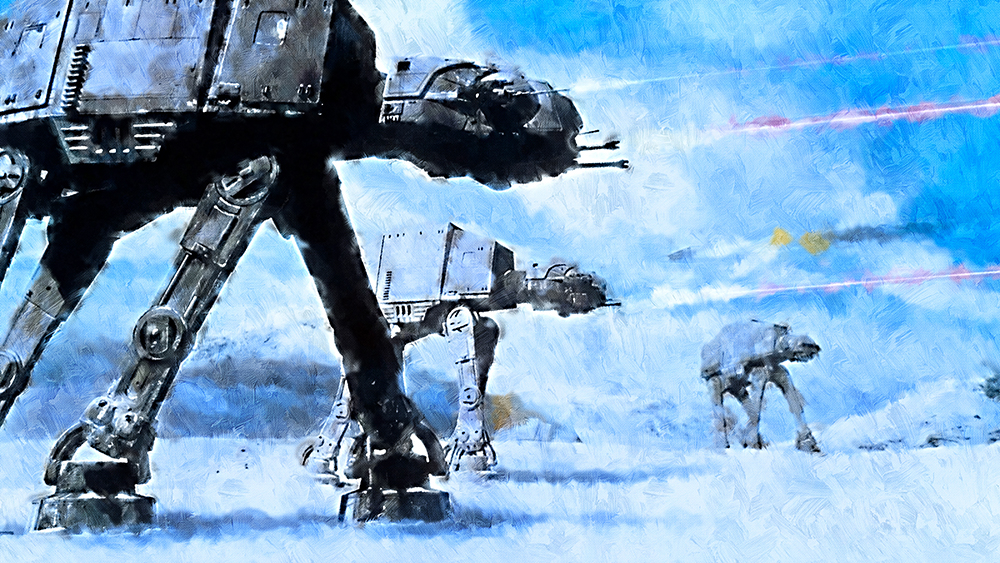  Movie Art - Stars Wars - All Terain Armored Transports painting for sale starwars513