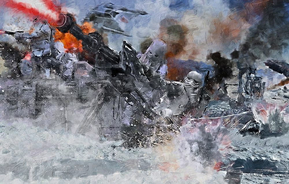  Movie Art - Stars Wars - Big Gun painting for sale starwars514