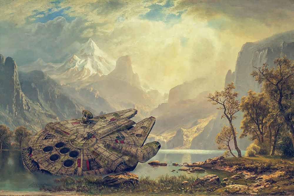  Movie Art - Stars Wars - Star Wars Bierstadt Landscape painting for sale starwars518