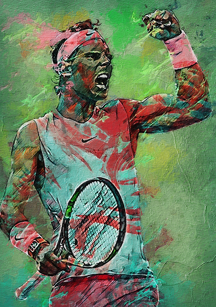 Sports Art - Tennis - Nadal Love painting for sale tennis9