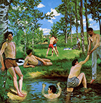Frederic Bazille Bathers (Summer Scene) oil painting reproduction