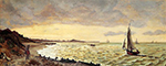 Frederic Bazille Beach at Sainte-Adresse oil painting reproduction