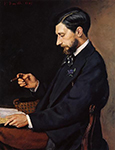 Frederic Bazille Portrait of Edmond Maitre oil painting reproduction