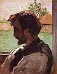 Frederic Bazille Self-Portrait at Saint-Saveur oil painting reproduction