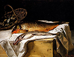 Frederic Bazille Still Life with Fish oil painting reproduction