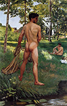Frederic Bazille The Fisherman with a Net oil painting reproduction
