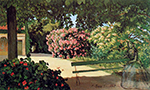 Frederic Bazille The Terrace at Méric (Oleander) oil painting reproduction