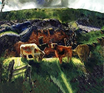 George Bellows Cattle and Pig Pen oil painting reproduction